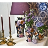 Chinese table lamp blue with fruits - Natura 2