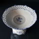 Musselmalet Vollspitze, Seltene große Obstschale auf Fuß Nr. 1/1011, Royal Copenhagen 24cm