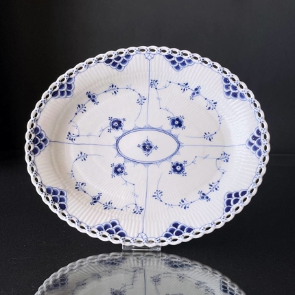 Musselmalet, helblonde, oval fad nr. 1/056, Royal Copenhagen 27 cm