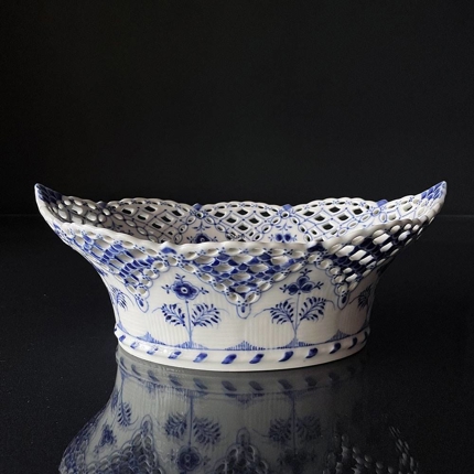 Musselmalet Vollspitze, Seltene Obstschale 30 cm, Royal Copenhagen Nr. 1/1059