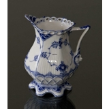 Blue Fluted, Full Lace, Cream jug, large, Royal Copenhagen