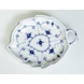 Blue Fluted, Plain, leaf-shaped pickle dish no. 143, small 19cm