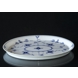 Blue Fluted, Plain, oval pickle dish