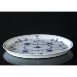 Blue Fluted, Plain, oval pickle dish