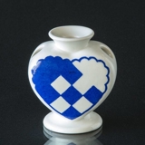 Royal Copenhagen Heart, Blue, Faience Candle Holder