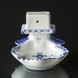Blue fluted, half lace, pickle dish with match holder, Royal Copenhagen no. 546