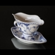 Blue Fluted, Half Lace, Sauce Boat on Fixed Stand, capacity 45 cl., Royal Copenhagen no. 585