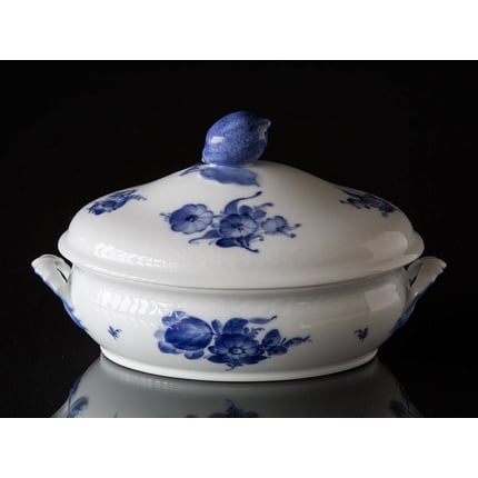 Blue Flower, Braided, oval Dish with Cover no. 10/8054, Royal Copenhagen