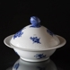 Blue Flower, Braided, Bowl with lid no. 10/8154, Royal Copenhagen ø18cm