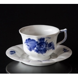 Blue Flower, Angular, VERY Large Tea Cup and saucer, Royal Copenhagen