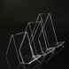 Bogstøtte i kraftig glasklar akryl (3mm)  højde 24 cm (Stor)