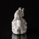 Hvid figur af mus på kastanje, Royal Copenhagen nr. 177