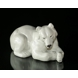 Weißer Eisbär, der sich entspannen, Royal Copenhagen Figur Nr. 21520 oder 238