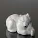 White Polar bear lying down resting, Royal Copenhagen figurine no. 21520 or 238