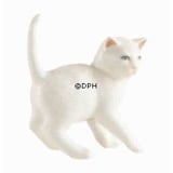 Weißes Kätzchen stehend, Royal Copenhagen Figur