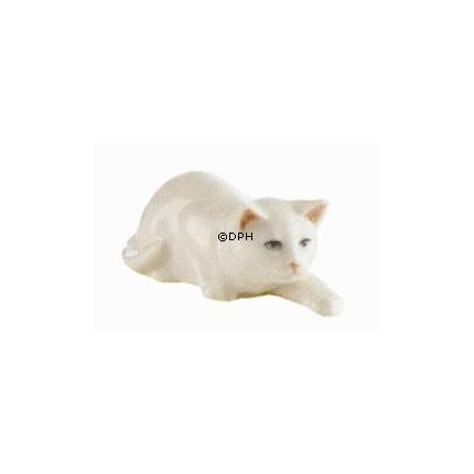 Snigende hvid kat, Royal Copenhagen figur nr. 306
