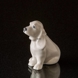 Weißer Hund, der nach oben schaut, Royal Copenhagen Figur Nr. 547 oder 2547