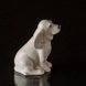 Weißer Hund, der nach oben schaut, Royal Copenhagen Figur Nr. 547 oder 2547