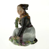 Amager girl, Royal Copenhagen overglaze figurine no. 12412