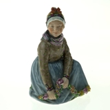 Fanoe Girl with Garland, Royal Copenhagen figurine no 12413
