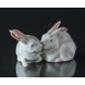 White Pair of Rabbits, Royal Copenhagen figurine no. 518 or 065