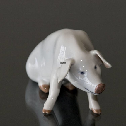 Pig, Royal Copenhagen figurine no. 1400 or 101