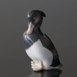Tufted Duck standing tall with head down, Royal Copenhagen bird figurine no. 1941 or 122