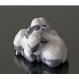 Pair of Little Lambs resting closely, Royal Copenhagen figurine no. 2769