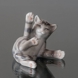 Liggende stribet kattekilling, Royal Copenhagen figur nr. 302
