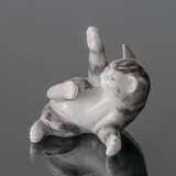 Liggende stribet kattekilling, Royal Copenhagen figur