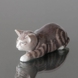 Tabby Cat tiptoeing,Royal Copenhagen figurine no. 306