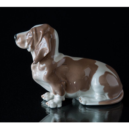 Bassethound, Royal Copenhagen hunde figur nr. 356