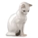 White cat looking down, Bing & Grondahl figurine no. 2453 or 499