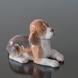 Liggende Beagle, Bing & Grøndahl hundefigur nr. 2565 eller 565
