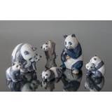 Panda eating bamboo looking content, Royal Copenhagen figurine