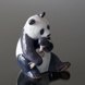 Panda, der Bambus isst und froh aussieht, Royal Copenhagen Figur Nr. 662