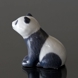 Panda sitting inquisitively, Royal Copenhagen figurine no. 663