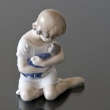 Girl with Doll in her Arms, Royal Copenhagen figurine no. 1938