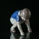 Dickie, Boy squatting picking up something, Bing & Grondahl figurine no. 1636 or 412