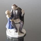 H. C. Andersen telling his stories to a girl, Bing & grondahl figurine no. 2037