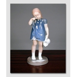 Spilt Milk, Girl standing with spilt Milk, Bing & grondahl figurine no. 2246