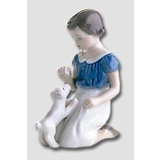 Girl with puppy, Bing & Grondahl figurine no. 2316