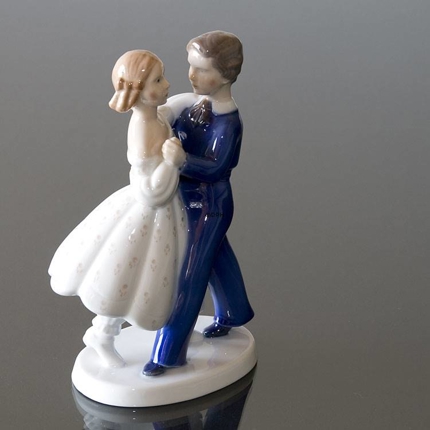 Dancing Couple, Girl and Boy dancing, Bing & grondahl figurine no. 2385 or 492