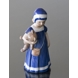 Else with Teddy bear, girl standing, Royal Copenhagen figurine no. 671