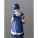 Else with Teddy bear, girl standing, Royal Copenhagen figurine no. 671