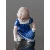 Else picking Flowers, Girl squatting, Royal Copenhagen figurine