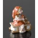 Pixie on Sleigh with a teddy bear, Royal Copenhagen Christmas figurine no. 764