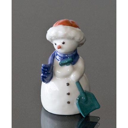 Snowman Mother with Shovel, Royal Copenhagen winter figurine no. 769