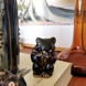 Bear Cub sitting down looking scared, Royal Copenhagen stoneware figurine no. 21435 or 235
