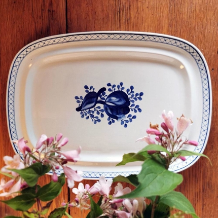 Royal Copenhagen/Aluminia Tranquebar, blau, Platte/Tablett 37x27cm, Nr. 2864